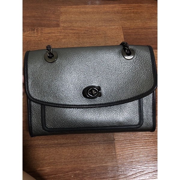 Jual preloved coach parker metallic graphite Shopee Indonesia