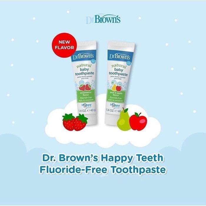 Jual DR BROWNS Dr.Brown's Natural Baby Toothpaste Fluoride Free (Pasta ...