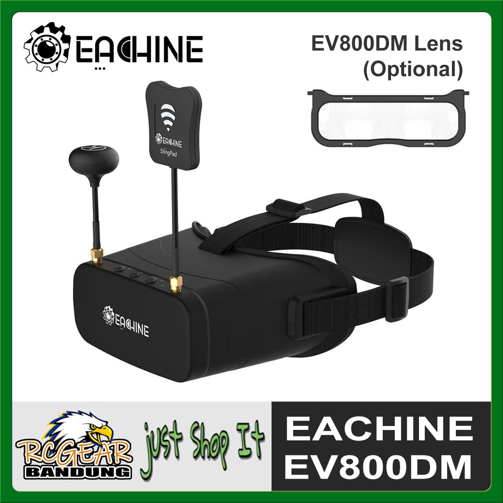 Jual Eachine EV800DM 5.8G Diversity FPV Goggles DVR | Shopee Indonesia