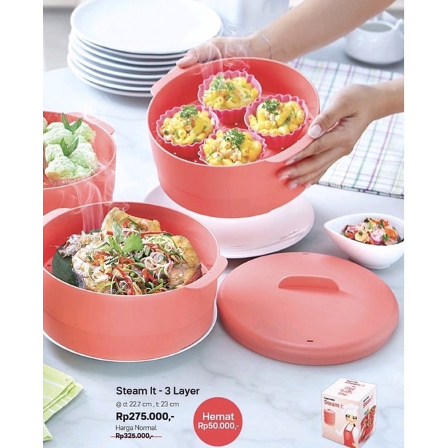 Jual Steam it Tupperware murah (Ready warna Ungu) | Shopee Indonesia