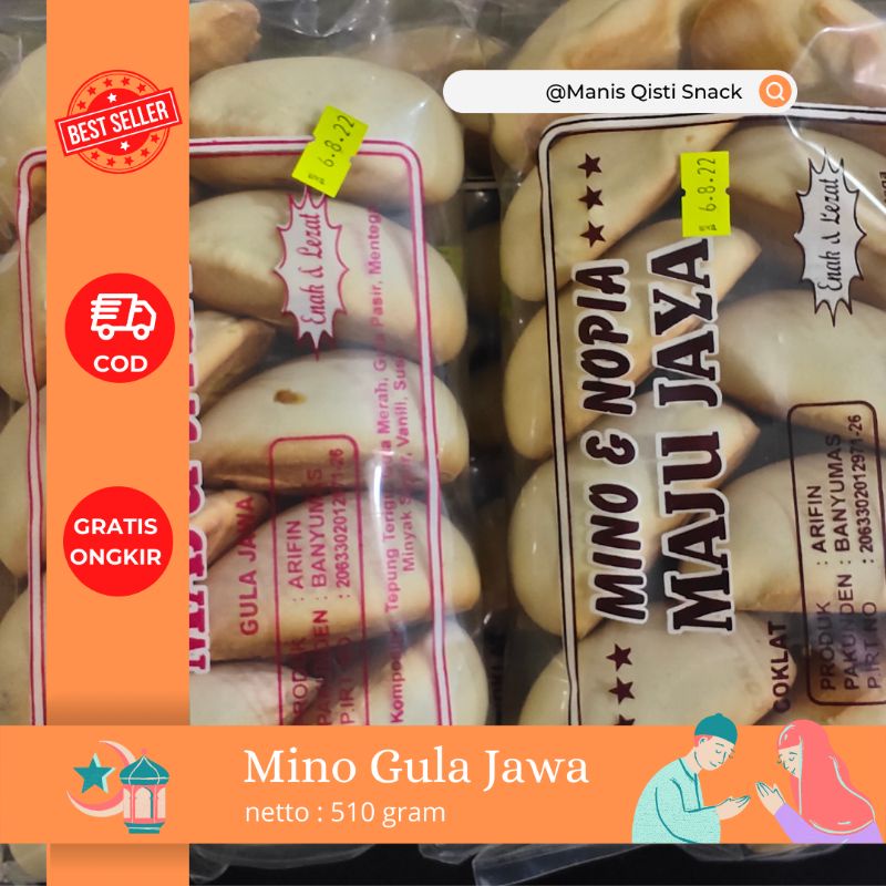 Jual Mino Nopia Besar Isi 10 Biji 450gr Rasa Coklat Dan Gula Jawa