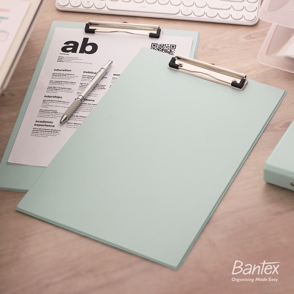 Bantex Clipboard / Papan Jalan / Papan Ujian F4 Folio Cool Aqua 4205 76