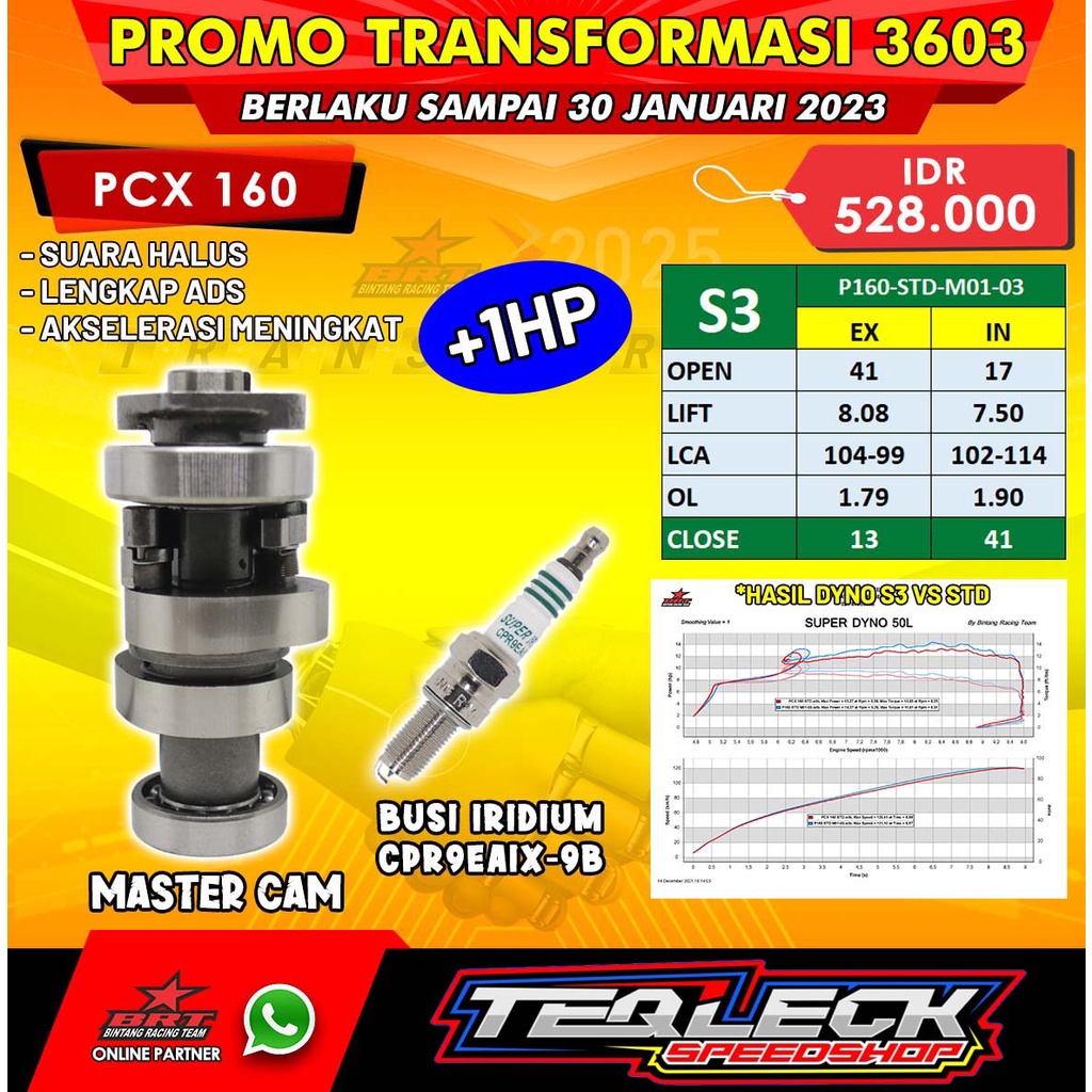 Jual Master Cam Brt Pcx Noken As Ads Tipe S Tipe T Dan R Series