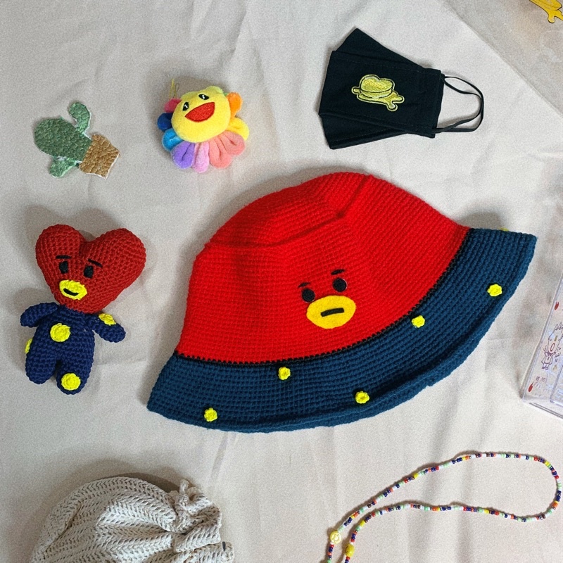 Jual BT21 Crochet Bucket Hat Shopee Indonesia