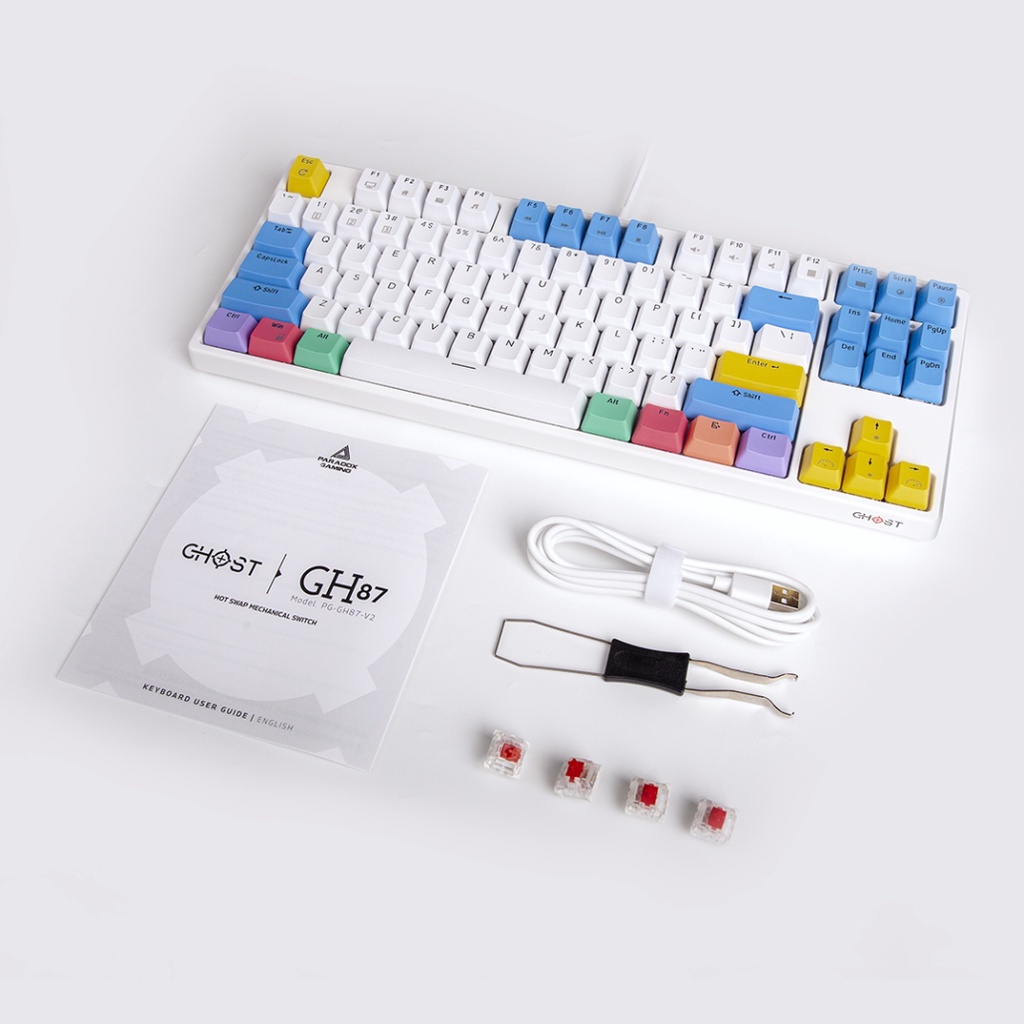 Jual Keyboard Mechanical Paradox Gaming Ghost GH87 PBT Carbon Gateron ...