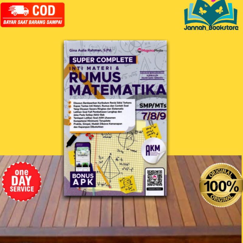 Jual BUKU RUMUS MATEMATIKA SMP SUPER COMPLETE INTI MATERI RUMUS ...