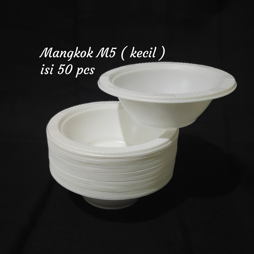 Jual Mangkok Plastik Putih M 5 Isi 50 Pcs Mangkok Bakso Soto