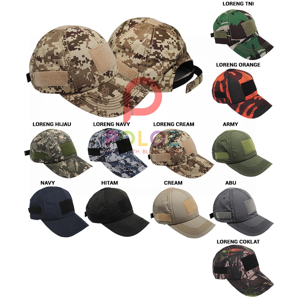 Jual Toko Prabu TOPI TACTICAL VELCRO PEREKAT RIPSTOP OUTDOOR LAPANGAN ...