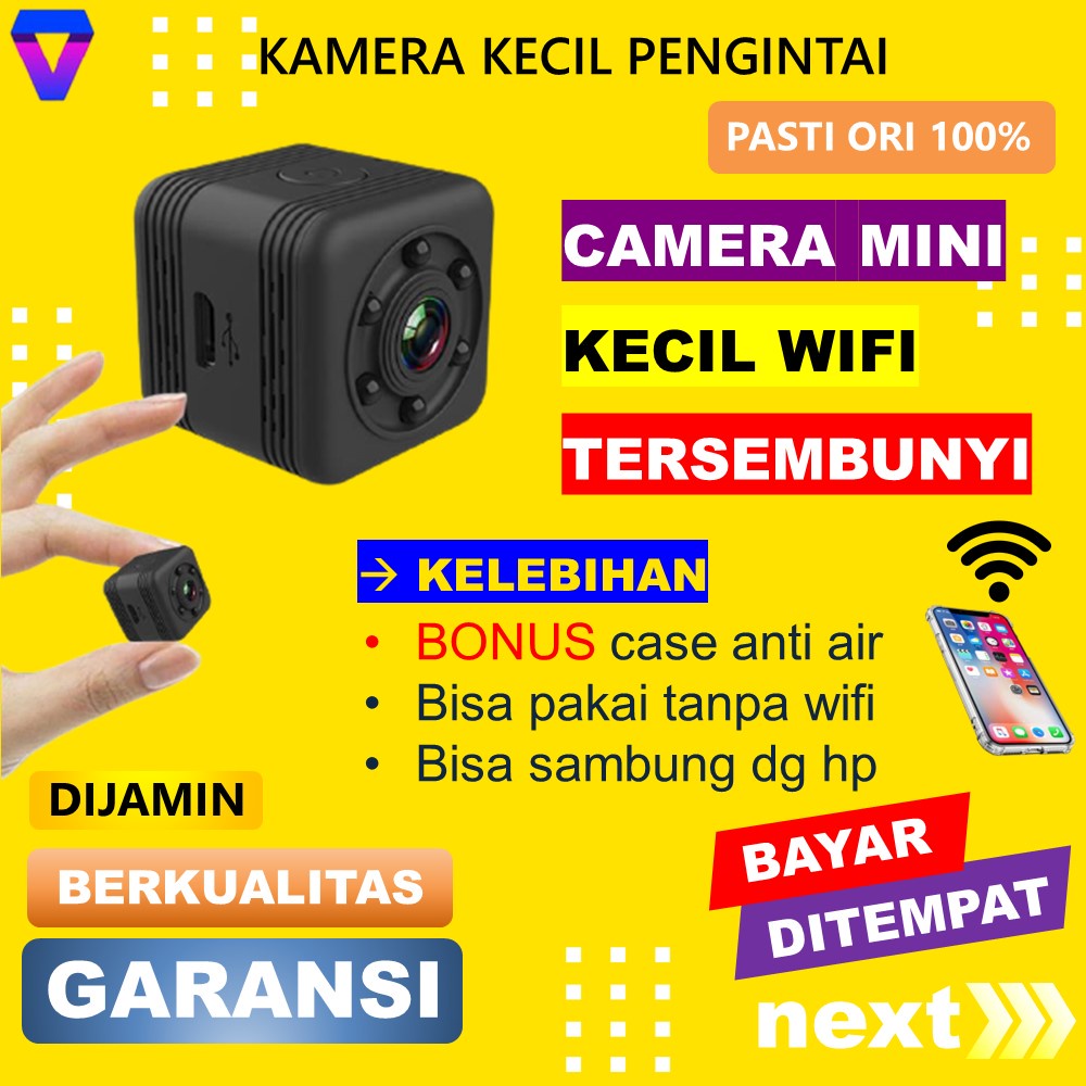 Jual KAMERA PENGINTAI MINI WIFI TANPA KABEL CAMERA CCTV KECIL ...