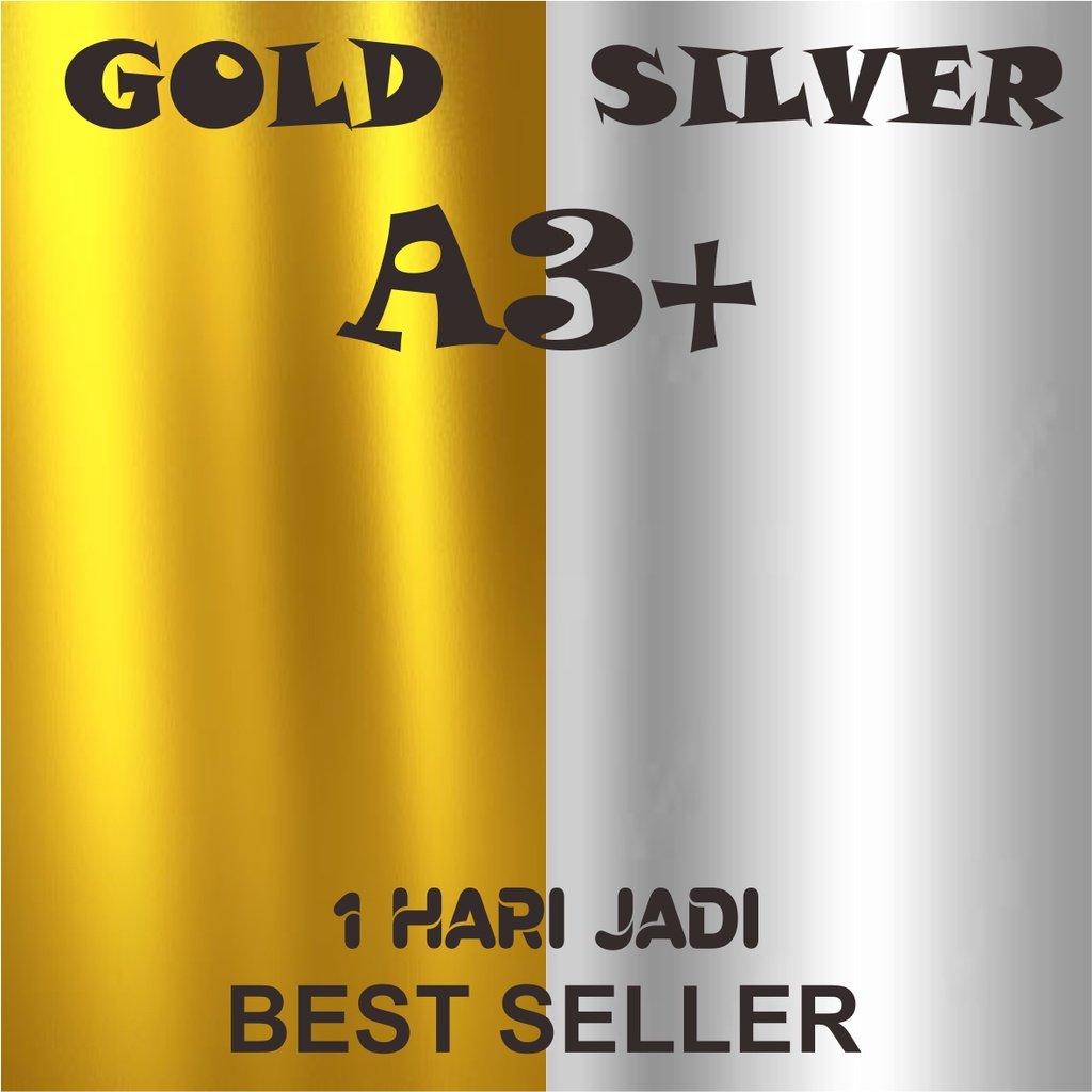 Jual CETAK STIKER GOLD / SILVER A3+ / STIKER LABEL MENGKILAP / STIKER ...