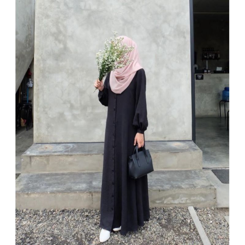 Jual Baju Gamis Abaya SAFINA Syar'i Turkey Polos Dress Muslim Wanita ...