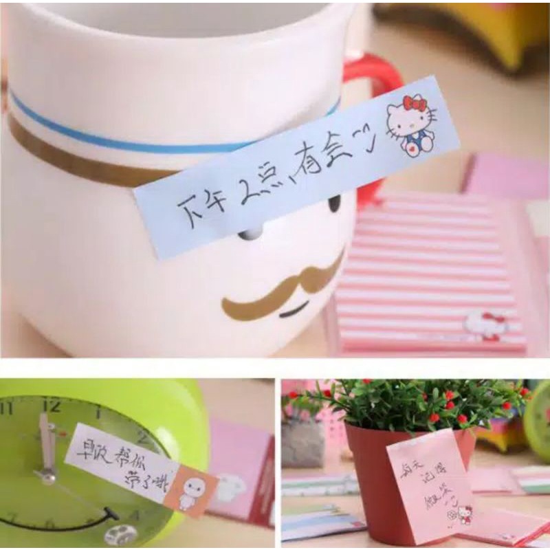 Jual Sticky notes post it motif doraemon hello kitty | Shopee Indonesia
