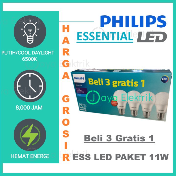 Jual Lampu PHILIPS LED Paket 5W 6W 7W 8W 9W 10W 11W 12W - LED Multipack ...
