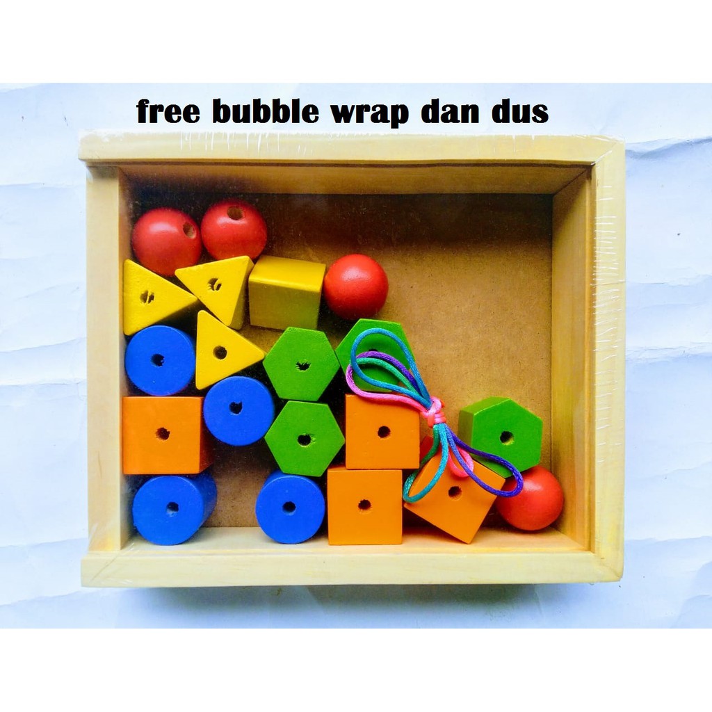 Jual [SNI] Mainan Edukatif Edukasi Anak Balok Kayu Ronche Ronce ...