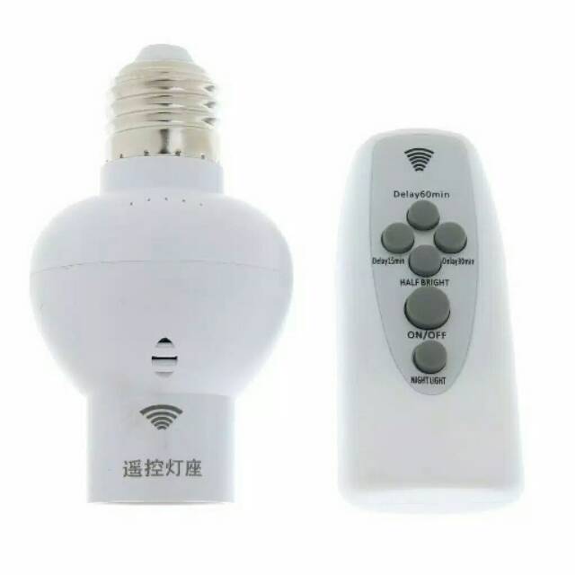 Jual Fitting bulat Lampu Bohlam E27 dengan Remote Control Wireless ...