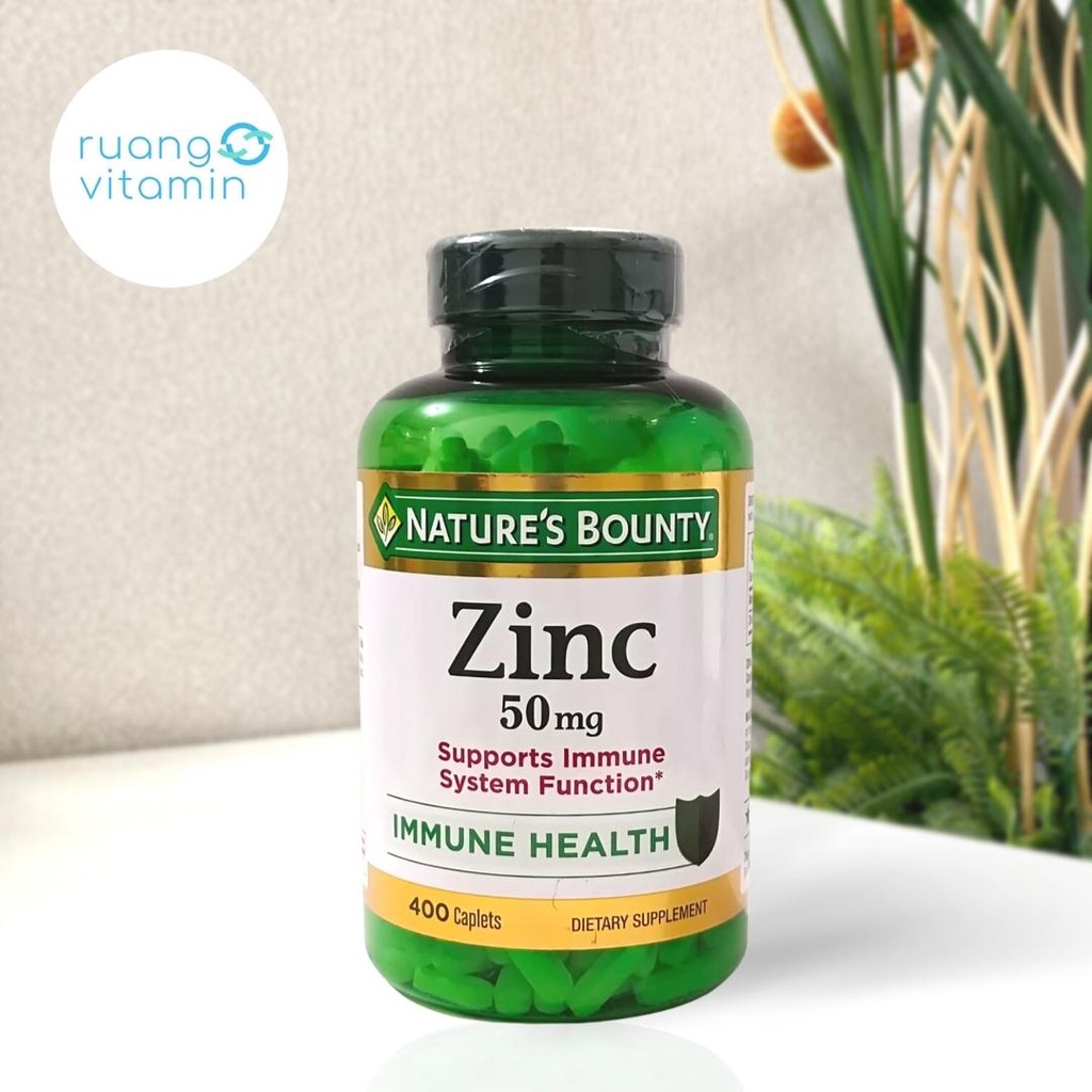 Jual NATURE'S BOUNTY Zinc 50mg (400 Caplets) Shopee Indonesia