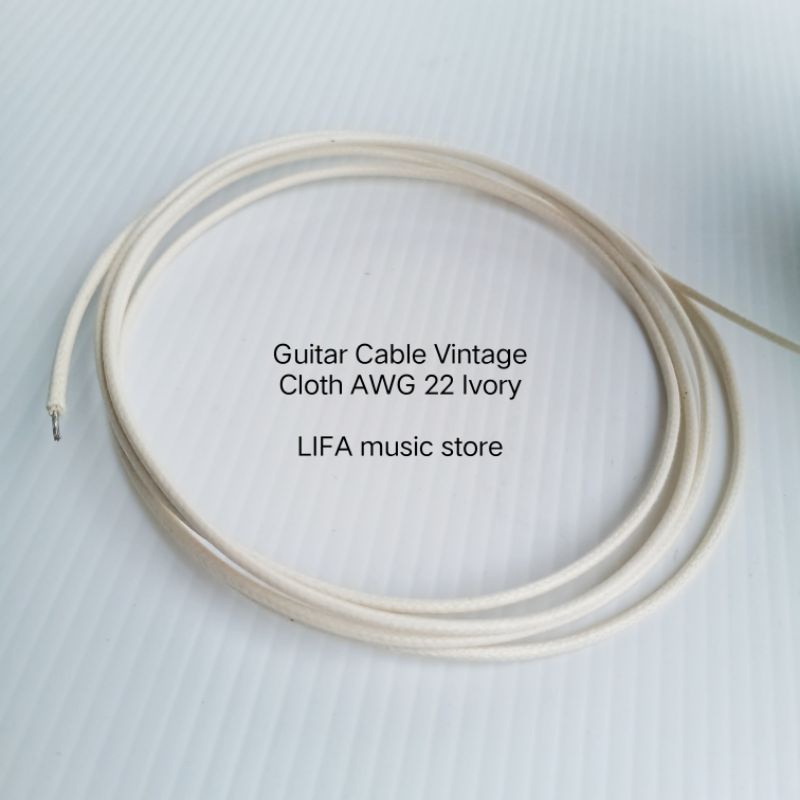 Jual Guitar Wire Cable Vintage Cloth AWG 22 Ivory | Shopee Indonesia
