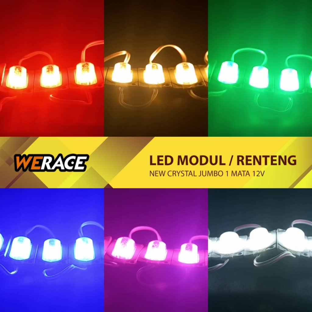 Jual WERACE Lampu LED Module Renteng New Crystal Jumbo 1 Mata 12v 24v ...