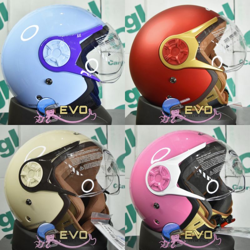 Jual HELM CARGLOSS YRH HIJAB "ORI" PINK PASTEL METALIC HELM WANITA