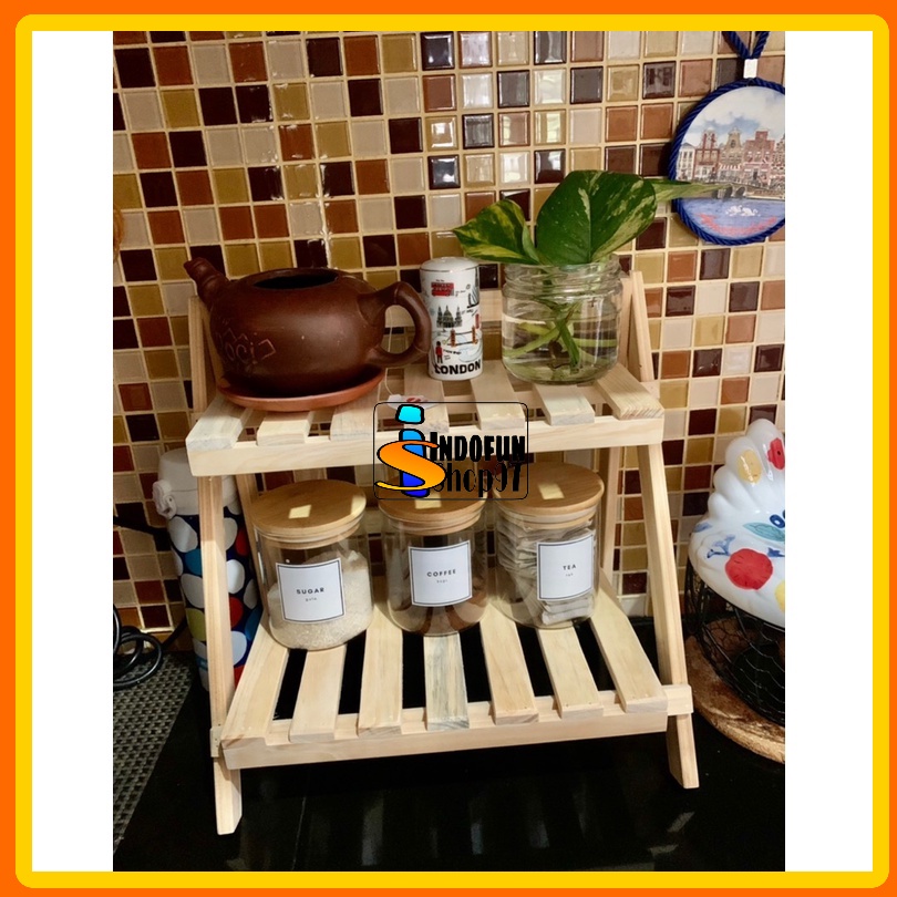 Jual Rak Susun kayu Mini Serbaguna | Rak Meja Rakit Multifungsi ...