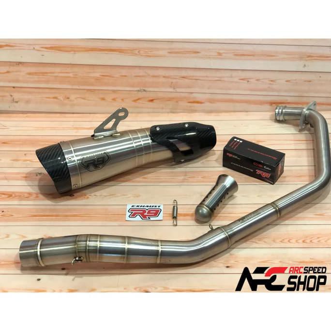 Jual Knalpot R9 H2 Ss Carbon All New R15 V3 Mt15 Fullsystem Akrapovic Shopee Indonesia