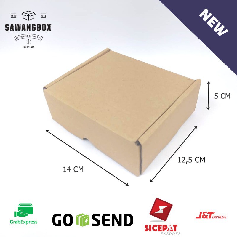 Jual Kotak Box Kardus Packaging Ukuran 14x12,5x5 CM | Shopee Indonesia