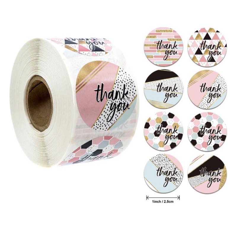 Jual [ BUKAN 1 ROLL!!!! ] Stickers Thank You / Stiker Label / Stiker ...