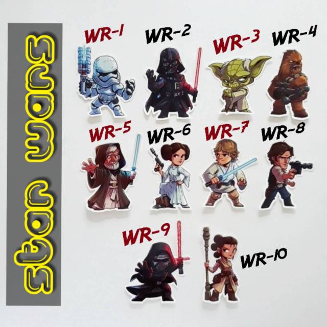 31 Stickers Star Wars Trilogie 4 Planches De 25x46cm à Prix