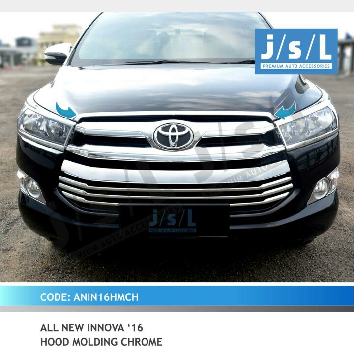 Jual All New Innova List Kap Mesin Krom JSL/Hood Molding Chrome ...