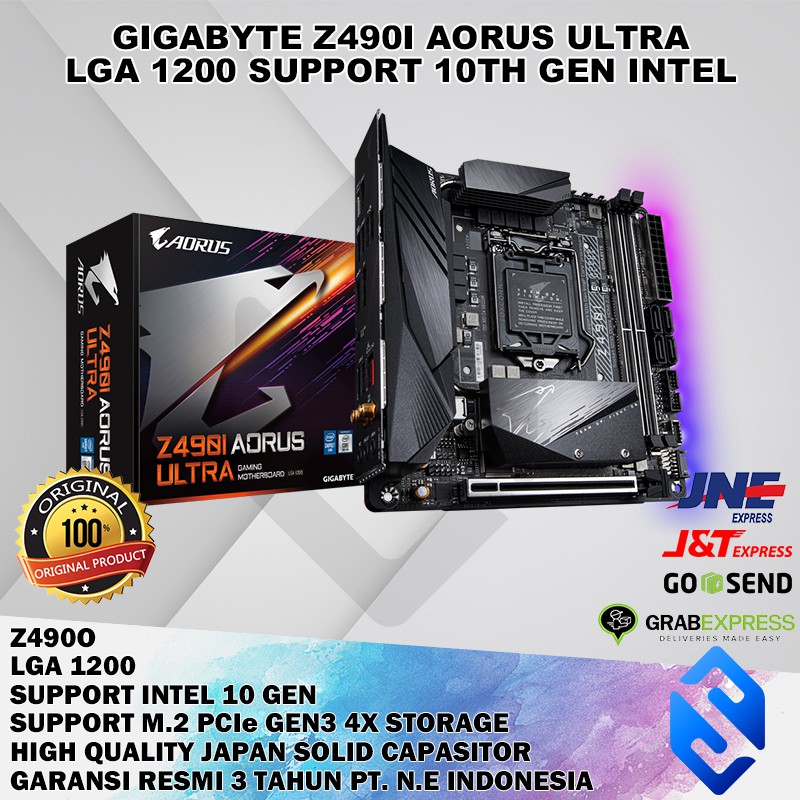 Jual MOTHERBOARD GIGABYTE Z490I AORUS ULTRA LGA 1200 MINIITX MURAH Shopee Indonesia