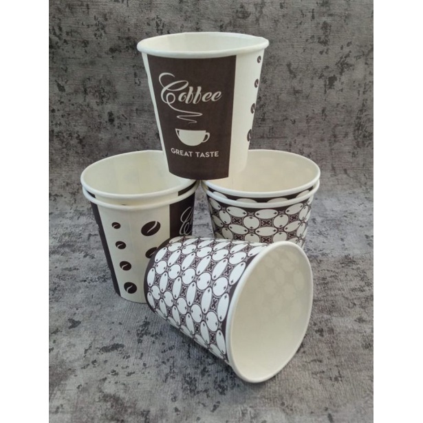 Jual Paper Cup Gelas Kertas 8 Oz Dan 6 Oz Kopi Teh Tahan Panas 240ml Coffe 8oz Shopee Indonesia 1002