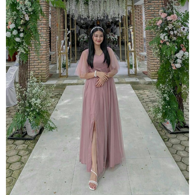 Jual GAUN TILE 01 // GAUN PESTA // GAUN KONDANGAN | Shopee Indonesia