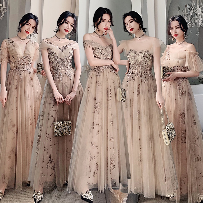 Dress pesta shop warna rose gold