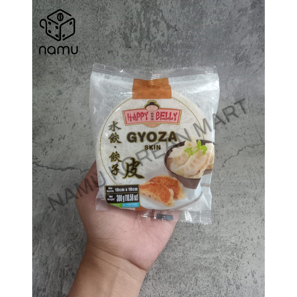 Jual Happy Belly Gyoza Skin Kulit Pangsit 300gr / Kulit Pangsit / Bahan ...