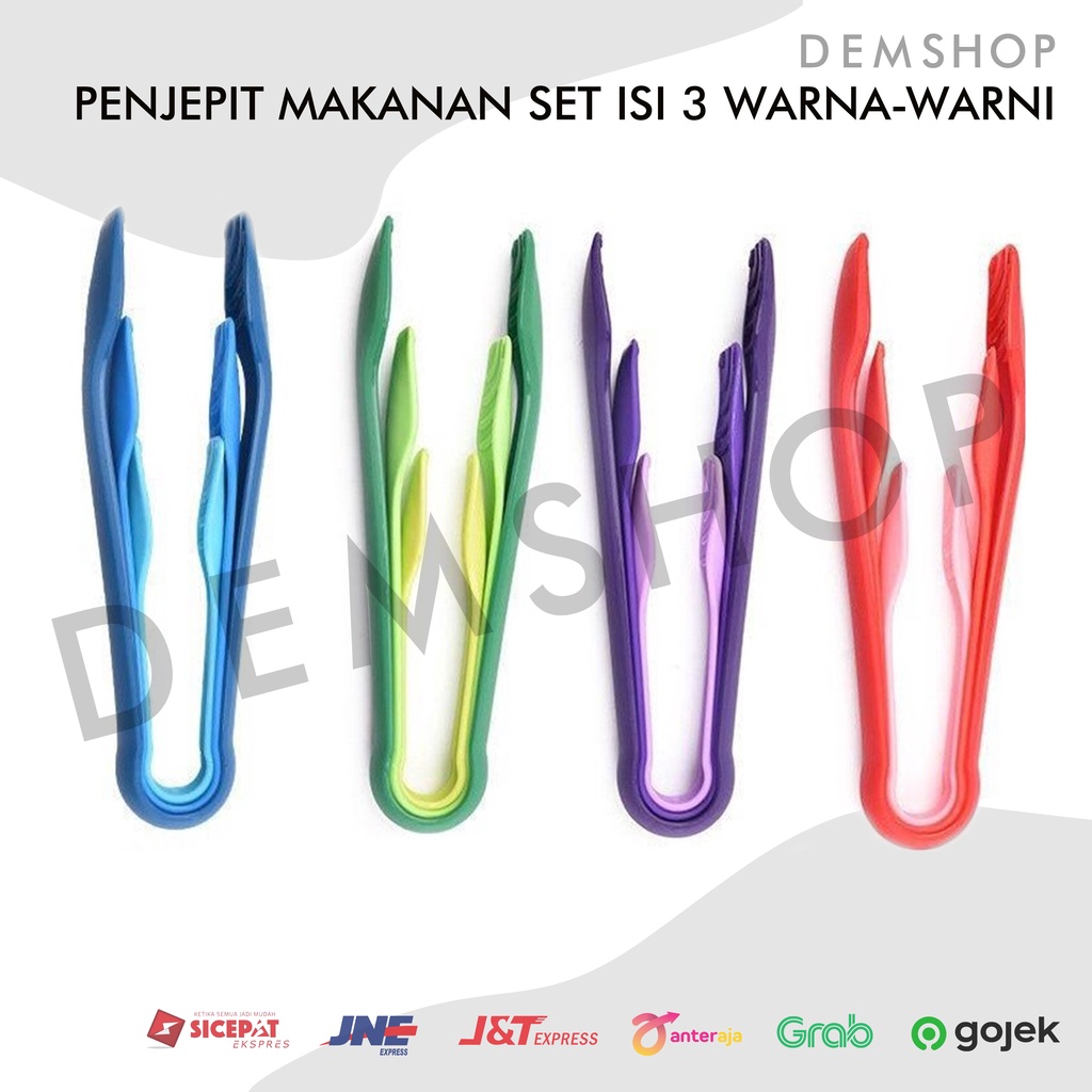 Jual Jepitan Penjepit Capitan Makanan Colorful 1 Set Isi 3 Ukuran Tongs Set Shopee Indonesia