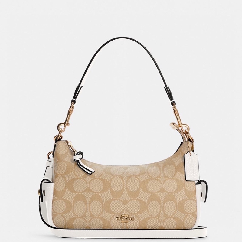 Jual Coach Pennie Shoulder Bag 25 In Signature Canvas light khaki chalk