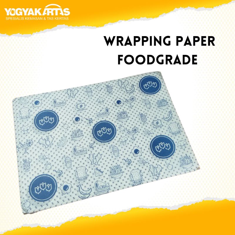 Jual Wrapping Paper / Kertas Roti Foodgrade / Bungkus Burger | Shopee ...