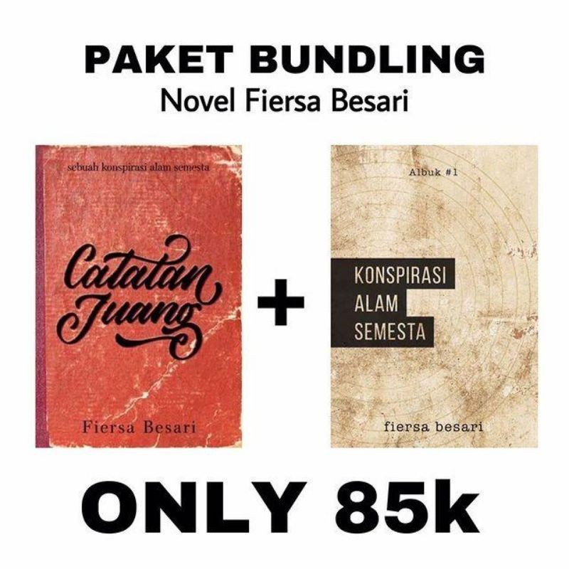 Jual Novel Fiersa Besari Catatan Juang + Konspirasi Alam Semesta