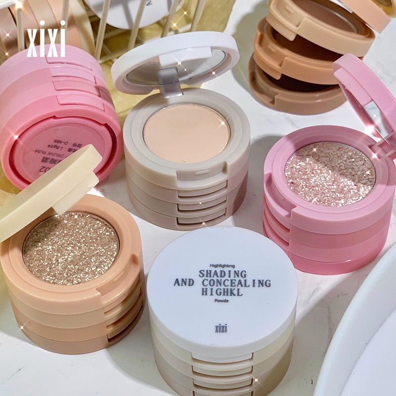 Jual XIXI EYESHADOW PALETTE 4 COLORS MATTE EYESHADOW PALETTE GLITTER