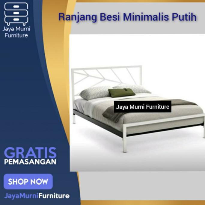 Jual Ranjang Besi Tempat Tidur Besi Divan Besi Minimalis Putih 120 X 200 Shopee Indonesia 6278