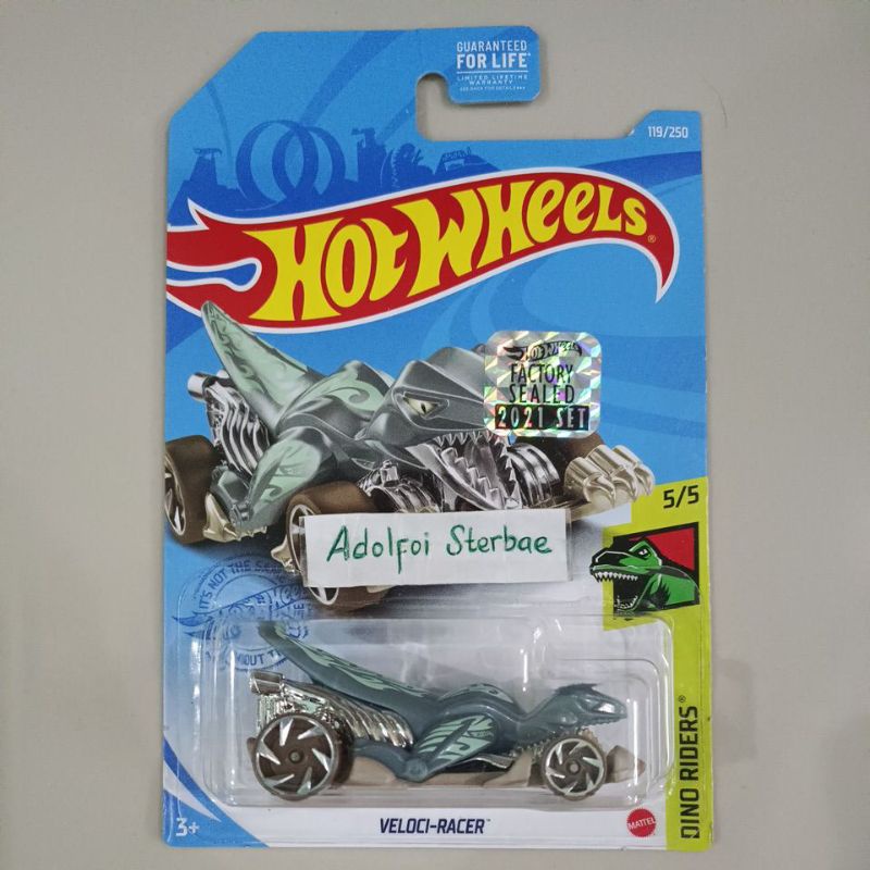 hotwheels hot wheels veloci-racer veloci racer factory sealed short card  akta street beasts dino riders best for track stars animal dinosaur