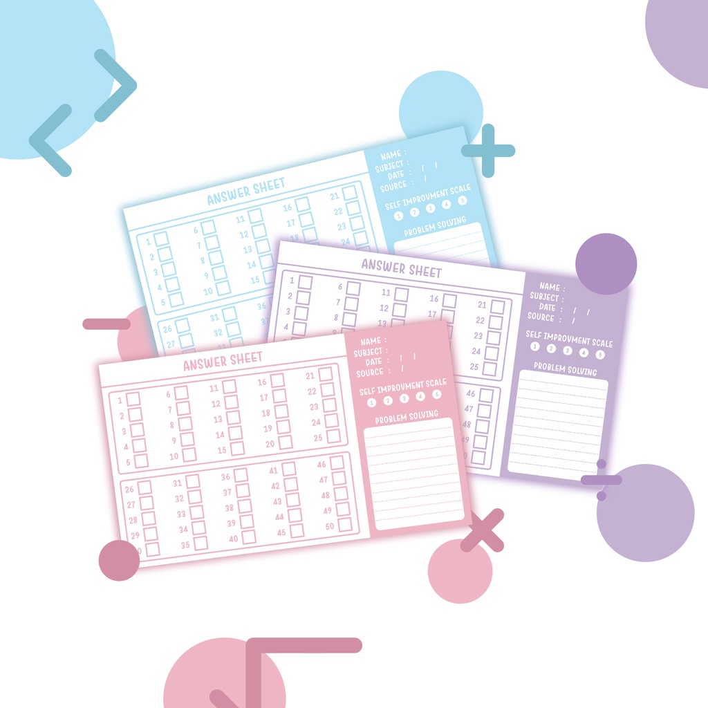 Jual Korean style Answer Sheet/50 Jawaban/study plan | Shopee Indonesia