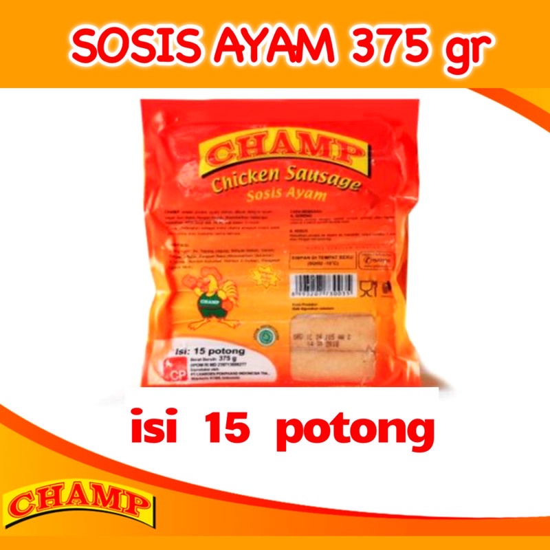 Jual Sosis Ayam Champ Isi 15 Berat 375 Gram Shopee Indonesia