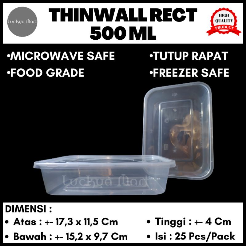 Jual Thinwall 500ml Persegi Panjang Victory Kotak Nasi Food