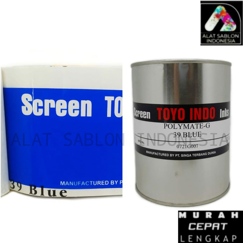 Jual TINTA TOYO POLYMATE BLUE G39 BIRU TINTA SABLON PLASTIK 1kg ...
