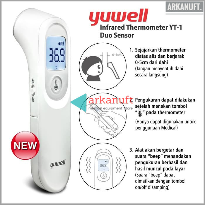 Jual Thermometer Head Yuwell Infrared YT-1 Duo Sensor | Shopee Indonesia