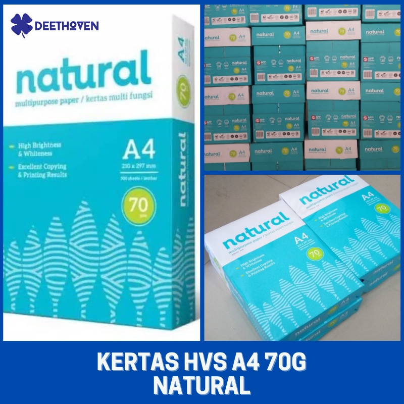 Jual KERTAS HVS A4 70 GSM NATURAL | Shopee Indonesia