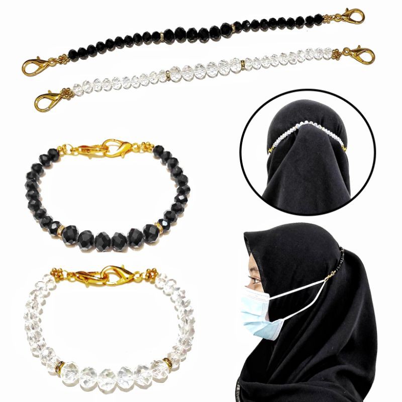 Jual Konektor Masker Hijab Mask Connector Extender Strap Golden Diamond ...