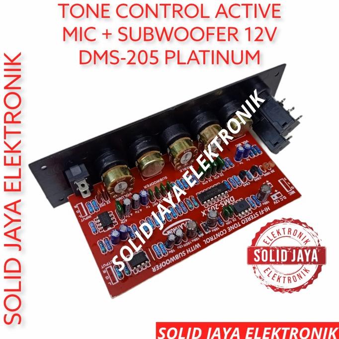 Jual TONE CONTROL AKTIF KONTROL STEREO SUBWOOFER MIC 12V DMS205 X