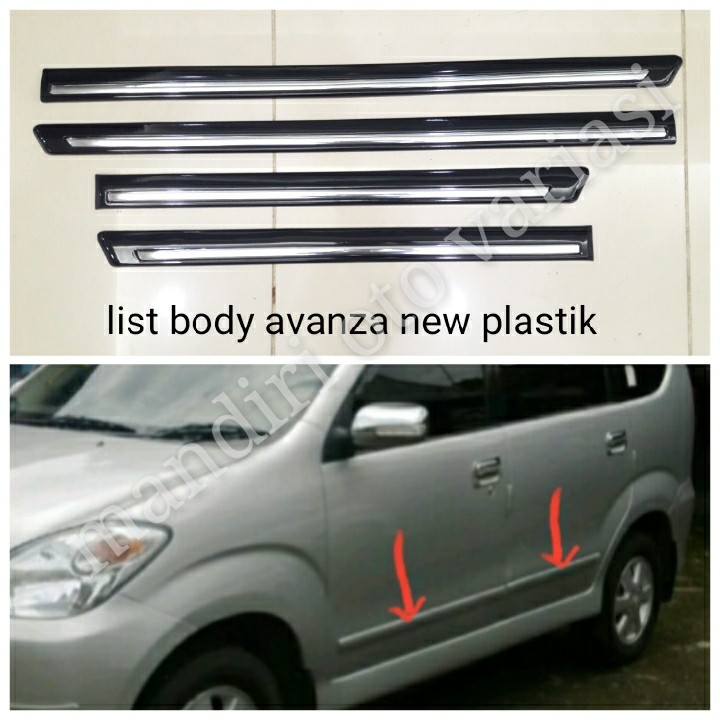 Jual List Body Toyota Avanza New Side Body Moulding Molding Hitam List